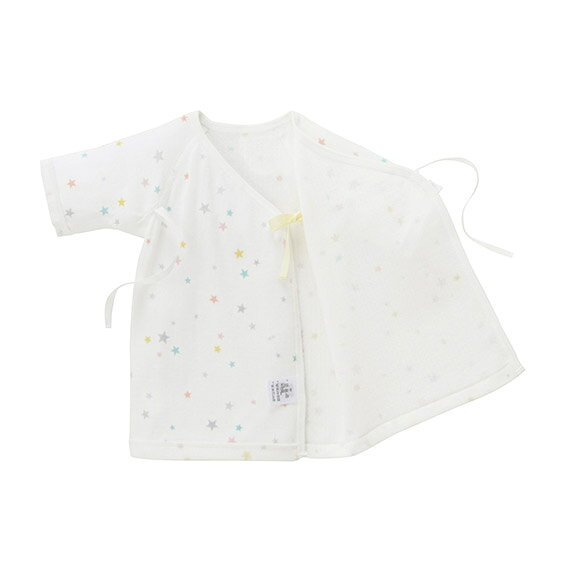 モイベビーのミキハウス ピュアベール ニットガーゼ短肌着 01白【40-2191-823】50cm 出産準備 日本製 オールシーズン 新生児～【ゆうパケット選択可】｜アングル3