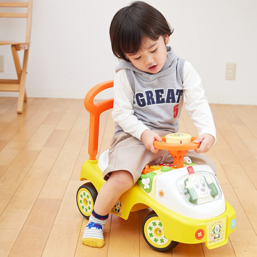 野中製作所 乗用ワンワンとぽぅぽ　ブーブーカー 10カ月から 足けり車 室内玩具 い...