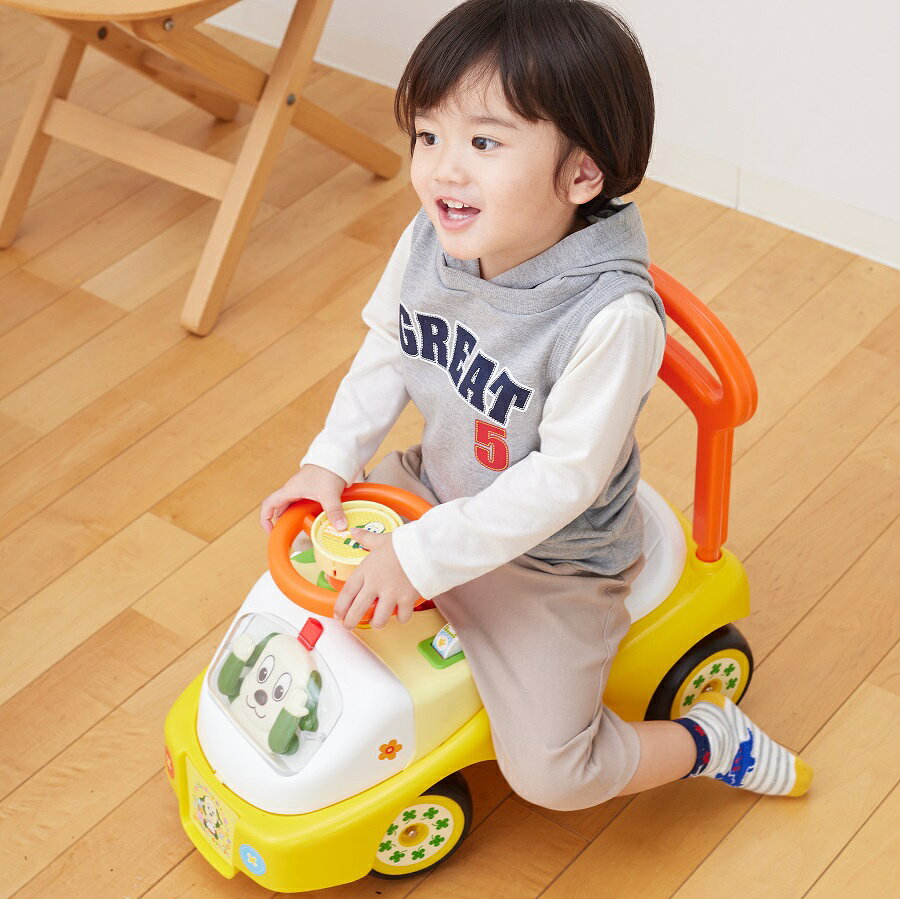 野中製作所 乗用ワンワンとぽぅぽ　ブーブーカー 10カ月から 足けり車 室内玩具 い...