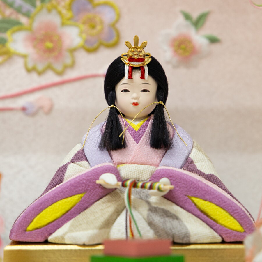 鞠と桜 木目込親王飾り ケース飾り コンパクト 簡単 手軽 おしゃれ ひな人形 ひな祭り 雛祭り 雛飾り ひな飾り お祝い プレゼント 海外土産 桃の節句 節句飾り 3