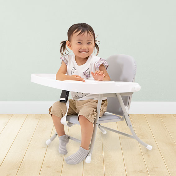ローチェア ベビー 子ども用椅子 ベビーチェア 折りたたみベビーチェア テーブル付...