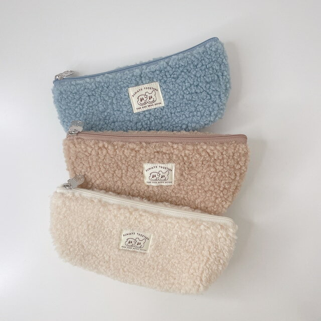 [1107] イルイルゴンチル ゴンチル ボア ペンケース 全3色 韓国雑貨 韓国文具 moim モイム