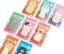 【P10倍&2点以上350円OFF!!】 付箋 ふせん メモ わーい! ポーズの 猫 ねこ 8種セット( ロシアンブルー / アメリカンショートヘア / 三毛猫...