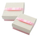 【P10倍&2点以上8%OFF!!】ラッピング ギフトボックス 10個セット ピンク×ホワイト | 蝶結び リボン 高級 方形 ジュエリー ボックス (リング、...