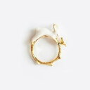 最短当日出荷◆リング 指輪 レディース アクセサリー パール 真珠 白うさぎ 兎 3D 立体的 しがみつく ゴールド 金色 小ぶり モチーフ/ジュエリー