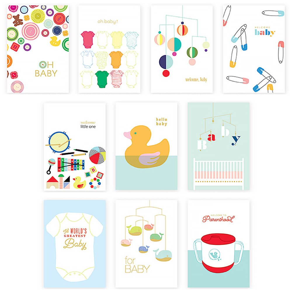 【P5倍!!】最短当日出荷◆メッセージ カード 本体+封筒10種セット | 出産祝い 子供 赤ちゃん ベイビー ベビー BABY 水色 アヒル プレゼント | ...