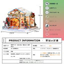 【P10倍&2点以上350円OFF!!】ドールハウス ミニチュア 手作りキット セット DIY | クリスマス リース クリスマスツリー リース ジングルベル ビニールハウス カフェ | 中型 1/24 | LEDライト + アクリルケース + サンタとトナカイのフィギュア 2