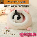 最短当日出荷◆モルモット フェレット うさぎ ベッド ハウス 家 小屋 寝床 隠れ家 ドーム型 おうちふかふか ふわふわ あったか ぶた 豚 ピッグ ピンク 28×19×25cm