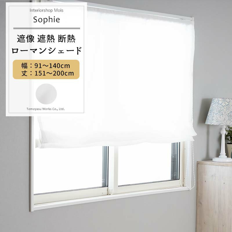 [11/1限定11％OFFクーポン配布中] ローマンシェード レースカーテン サイズオーダー ドラム型 幅91〜140cm 丈151〜200cm 【RH232】 ソフィー [1枚] ミラーレース 遮像 遮熱 UVカット OKC5