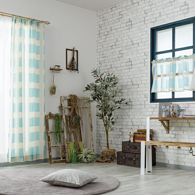 [10日限定10%OFFクーポン+ポイント10倍20時〜6時間] カーテン サイズオーダー 幅50〜100cm 丈151〜200cm【CH717】クレソン [1枚] リネンライク ナチュラル OKC5 [3]