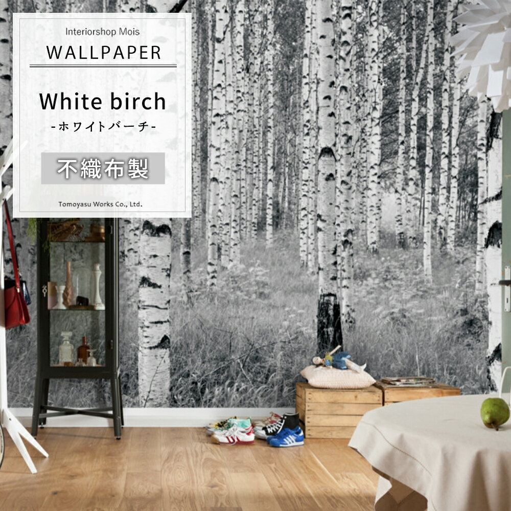 壁紙 輸入壁紙 Wood ホワイトバーチ White birch 【XXL4-023】［ グレー デザイン おしゃれ 海外 外国 不織布 壁紙 クロス DIY リフォーム ホテル 店舗 装飾 インテリア 内装 ］ C-F-1