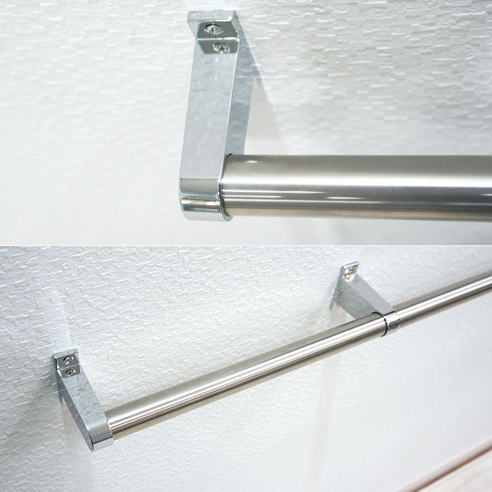 パイプ用A型首長ブラケット止/32mm［DIY クローゼット ハンガーパイプ 手すり 棚 ...