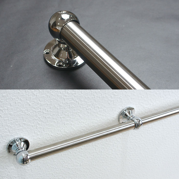 [お買い物マラソンクーポン配布] パイプ用クロームブラケット止/25mm［DIY クロー...