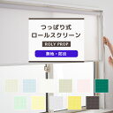 ロールスクリーン つっぱり 非遮光 無地 防炎 幅60.5〜90cm 丈51〜120cm ロールシェード 間仕切り 目隠し ロールカーテン 賃貸 窓 腰窓 サイズオーダー つっぱり式ロールスクリーン ROLY PROP チェーン式 日本製 おしゃれ RSN