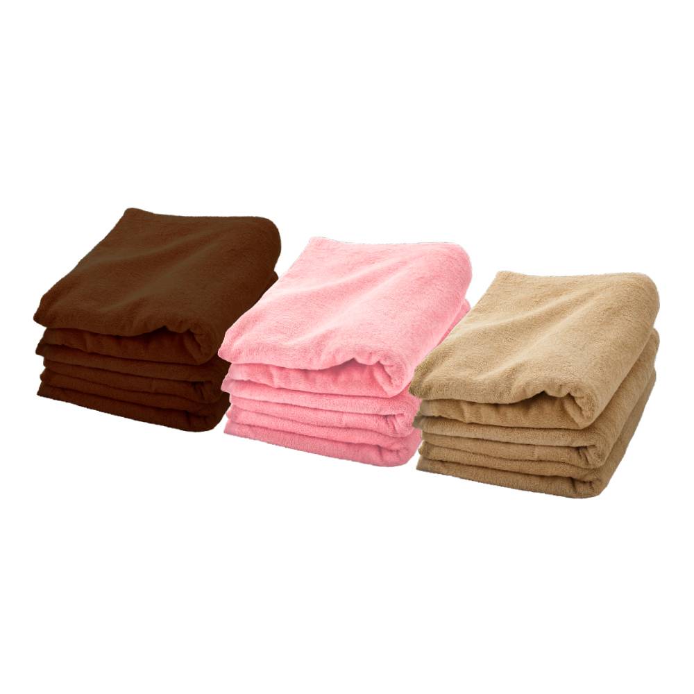 バスタオル 3色 キャメル、ブラウン、ピンク エステ サロン タオル バスタオル