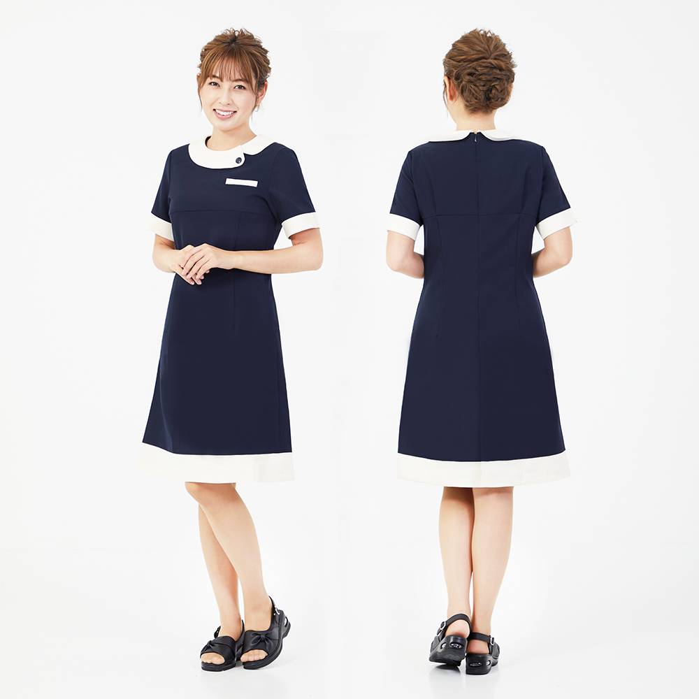 ベリエッラ ワンピースNo.03 業務用 サロン エステ 正規品 CML シーエムエル エステユニフォーム サロン制服 作業服 シンプル