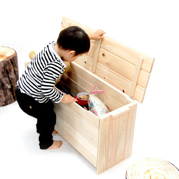 ベンチボックス ベンチボックス 収納 木製 ひのき 無垢材 完成品 国産 四万十檜 収納ボックス 収納ベンチ『ヒノキの大きなベンチボックス』