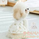 【母の日特典】 春夏服 ペット服 ワンピース レース 蝶結び 犬の服 夏用 袖なし おしゃれ 可愛い 通気性 結婚式 パーティー 小型犬 中型犬 猫 記念パーテ...