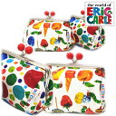 俵型がまぐちポーチ ビーズ付 W160mm×H120mm はらぺこあおむし ERIC CARLE エリックカール