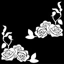 薔薇ライン　窓カド装飾用 W200mm×H200mm 切文字/シール