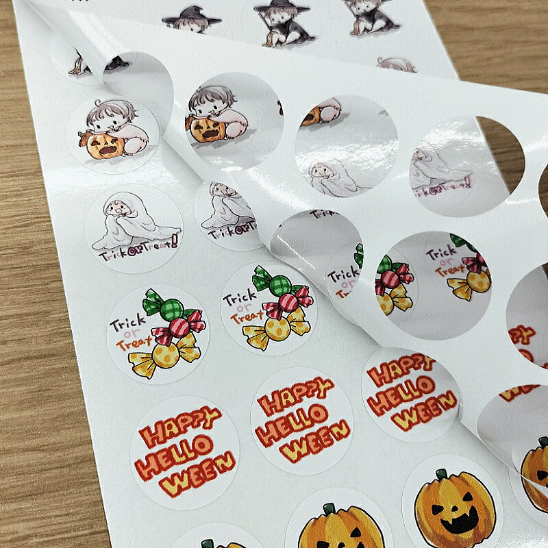 イベントシール 「いたずらっこ」「秋の香り」「ハロウィン」「メリークリスマス」 W110mm×H225mm台紙 PRANK BABY ジャック オ ランタン サンタ 赤ちゃん ツリーコレクション インクジェット/シール
