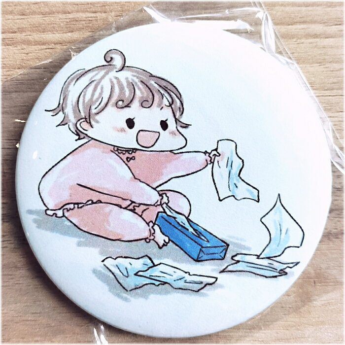 Rakuten - 缶バッジ 大 直径75mm（badge002）BABY FREEDOM ツリーコレクション むうちゃん先生 オリジナルイラスト