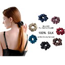 【よりどり2点で300円OFF//3点で500円OFFクーポン】シルクシュシュ ヘアシュシュ シルク100% シルク シュシュ 髪留め ヘアゴム ゴム ヘアアク...