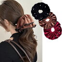 シュシュ ベロア 特大 ヘアアクセサリー 春夏秋冬 オフィス ヘアアクセ レディース 上品 大人っぽい かわいい おしゃれ シンプル プレゼント