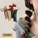 【よりどり2点で300円OFF//3点で500円OFFクーポン】ヘアゴム スパイラルヘアゴム 髪留め ヘアアクセサリー 跡がつかない 花柄 可愛い 電話線 電話...