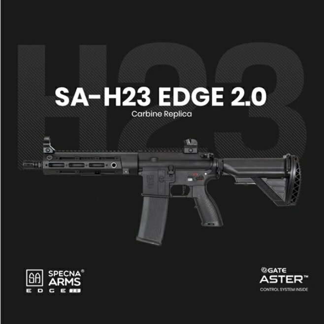 Specna Arms SA-H23-2 EDGE 2.0 HK416 タイプ フルメタル 電子トリガー搭載 電動ガン ブラック ASTER組込【あす楽】