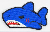 フカヒレ商会 海の仲間パッチ サメ太 青（730）【あす楽】