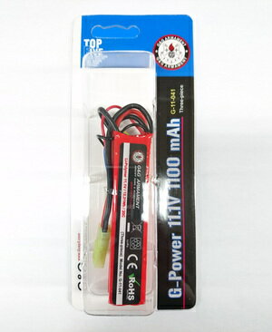 【店内全品3％オフクーポン】G G G-11-041 G-Power 11.1V 1100mAh Li-Po battery （リポ バッテリー）3枚サドル 【あす楽】