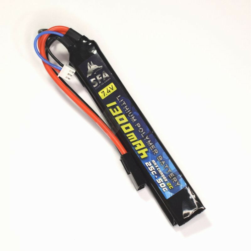 SFA 7.4v1300mAh リポバッテリー 25C-50C セパレートタイプ タミヤミニコネクター【あす楽】