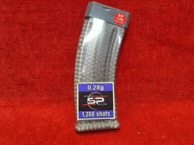 【11/15(土)5％OFFクーポン】SP バイオBB弾 ボトル入り SPバイオBB弾0.28g 1200発 【あす楽】