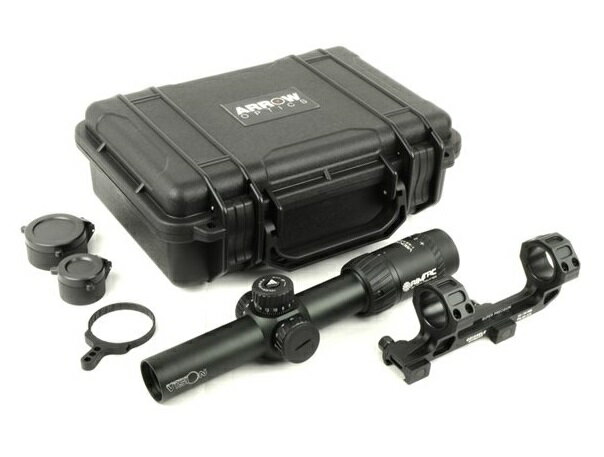 【店内全品3％オフクーポン】ARROW OPTICS / AIMTAC VISION HD 1-4.5x26 ライフルスコープ スコープマウントセット ハードケース付き BK/DE アロー（406）【あす楽】