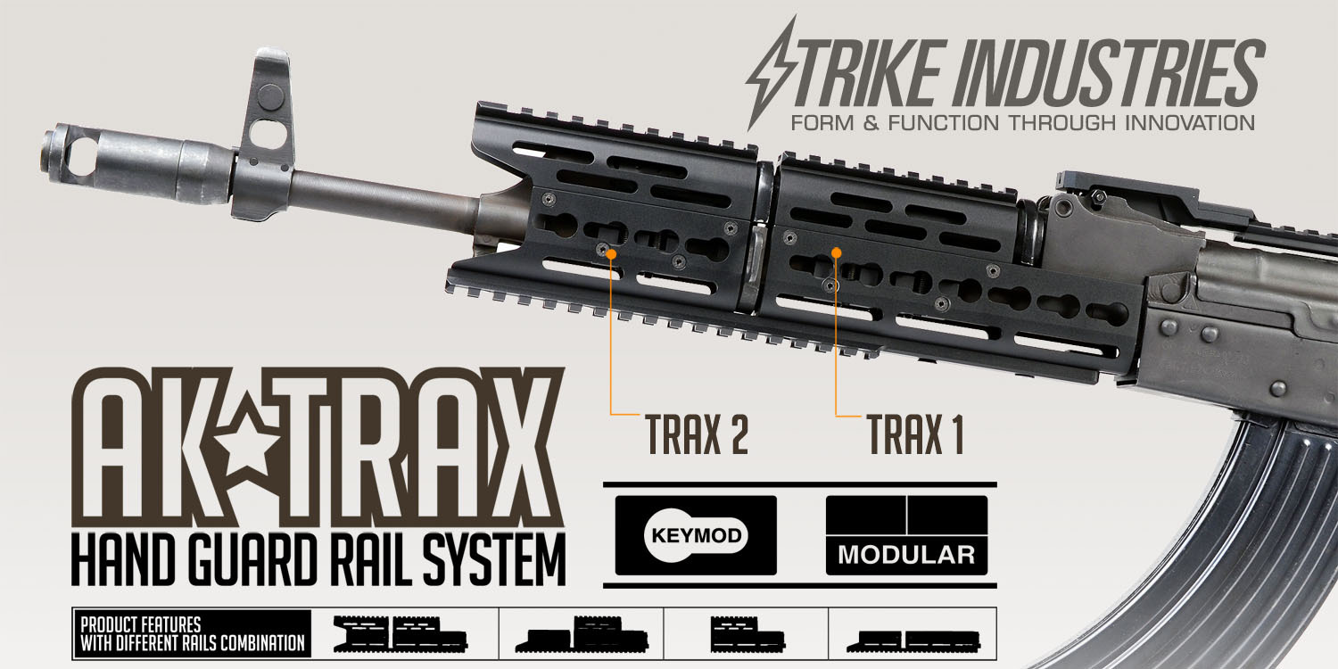 【店内全品3％オフクーポン】AK TRAX1&2セットKEY-MOD レイルハンドガード 【あす楽】 3