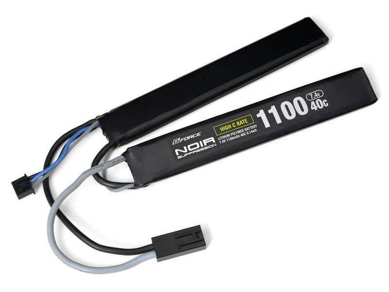 G FORCE　 Noir Suppression Li-Po 7.4V 1100mAh 40C SOPMOD対応　ツインセパレート　サドルパック（GFG932） 