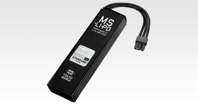 【店内全品3％オフクーポン】マルイ MS Li-Po バッテリー 7.4v1500mAh スタンダードタイプ MR30コネクター