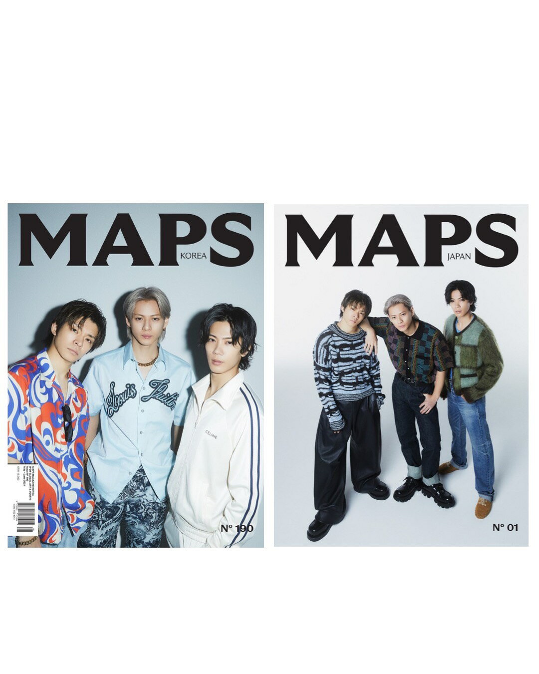 ■2冊セット　5月下旬　発売予定　MAPS JAPAN 創刊号　MAPS KOREA 2024年5月号　Number_i 　ナンバーアイ 1