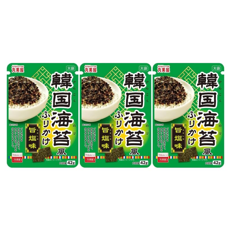 [3袋] 丸美屋 韓国海苔風ふりかけ旨塩味 大袋 38g×3袋 1