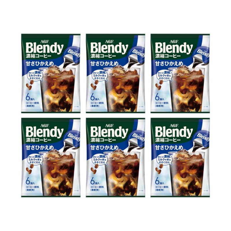 [6個] ブレンディ ポーション 濃縮コーヒー甘さひかえめ 6個入×6袋