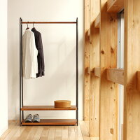 ■スチールと木のハンガーシェルフ「HANGERSHELF」