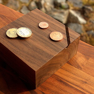 ■「Coin Box」貯金箱 おしゃれ 木製 コインバンク 500円玉