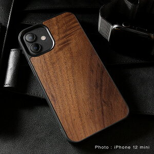 ■「+LUMBER iPhone 12mini ALL-AROUND CASE」iPhone12mini アイフォンケース カバー ハード ウッド 木製 天然木 MagSafe対応 Qi対応 かっこいい かわいい おしゃれ デザイン ギフト プレゼント Hacoa 名入れ可 高品質 5.4インチ