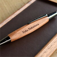 ■【名入れ】銘木をプラスした木製ボールペン「TRIANGLEBODYBALLPOINTPEN」