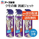 アース クモの巣消滅ジェット 450mL 3本セット クモの巣予防 クモの駆除 屋外専用 約3ヵ月持続 雨にも強く効きめが長持ち 高いところまで届く