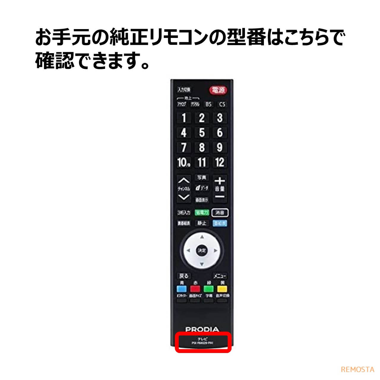 型番の場所