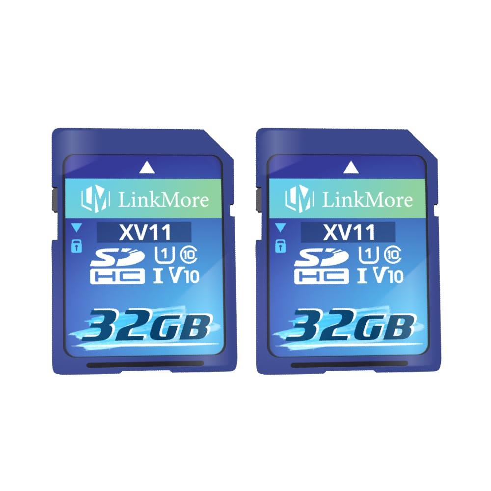 【2枚セット】LinkMore SDカード 32GB メモリーカード フルHD動画撮影/デジタルカメラ/一眼レフ / V10 / Class10 / UHS-I / U1【読込最大95MB/s】