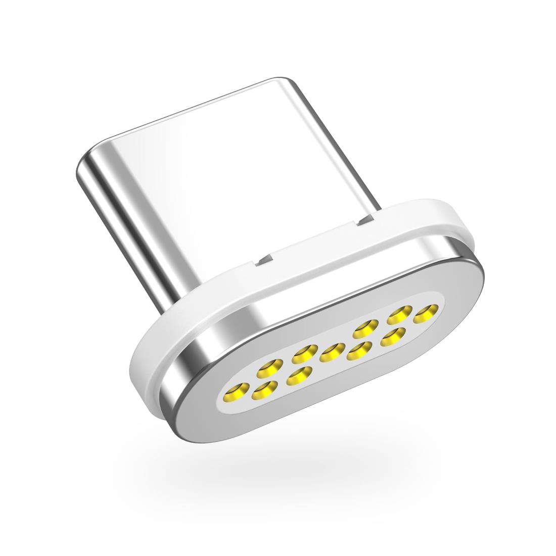 CIO マグネットシリコンケーブル専用取換端子 (USB Type-C, ホワイト)