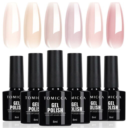 TOMICCA ジェルネイル シアーカラージェル 透明感 ネイルアート 6色セット 透明感ある 8ml UV/LED対応 初心者&プロ適用 ポリッシュタイプ TOMICCA ジェルネイル シアーカラージェル 透明感 ネイルアート 6色セット 透明感ある 8ml UV/LED対応 初心者&プロ適用 ポリッシュタイプ